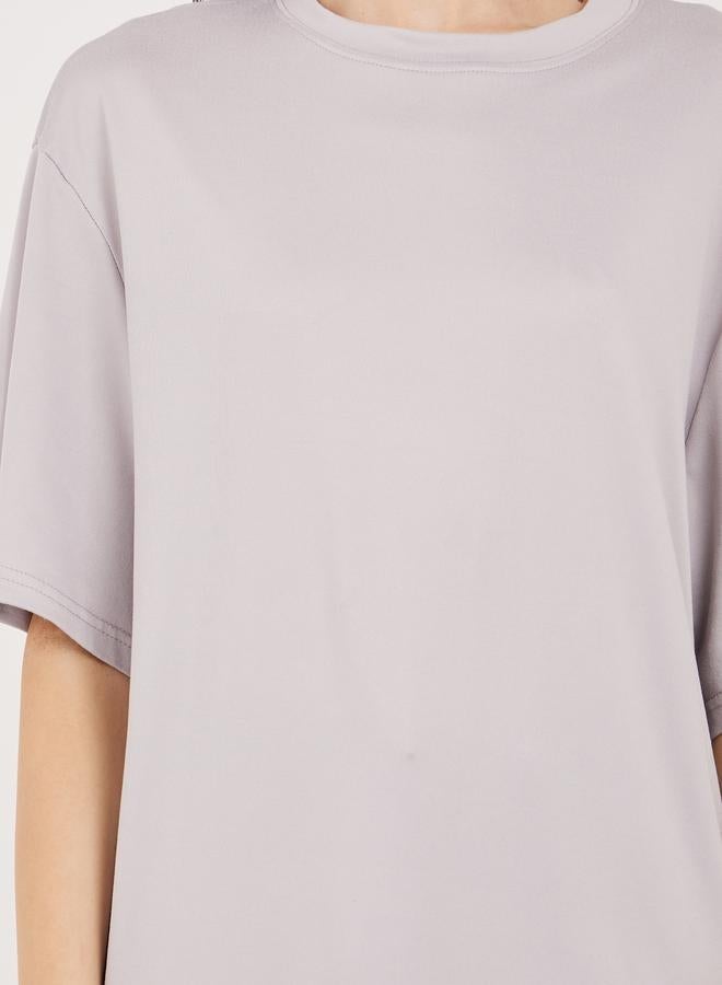 تايك تو تيشيرت أساسي دائري بياقة واسعة - Image 3